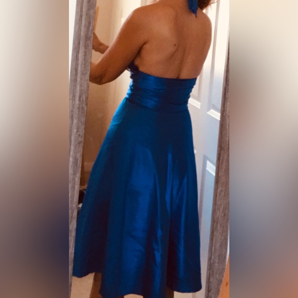 1950’s Style Marilyn Monroe Royal Blue Halter Dress size Small vintage pre2000 - Picture 11 of 11